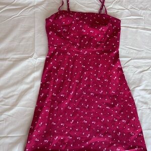 Hollister Burgundy Floral Mini Dress